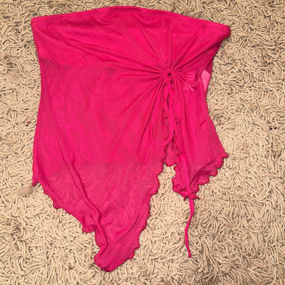 Y2K strapless butterfly top